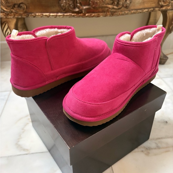 Old Navy Shoes - Old Navy Faux-Suede Pink Women's Boots